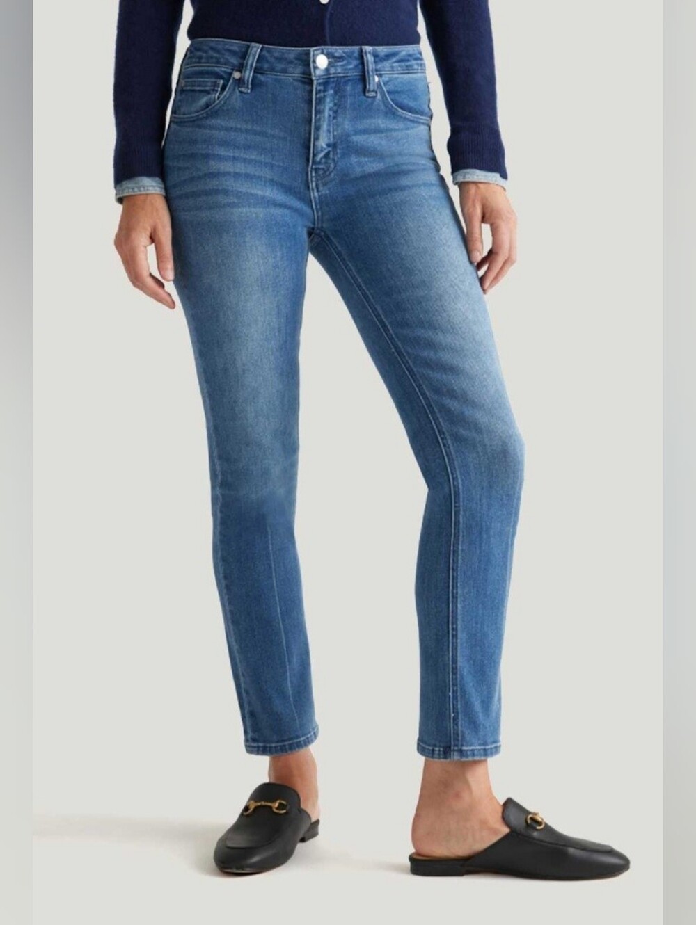 Quince Women's 26 Luna Stretch Slim Straight Jeans